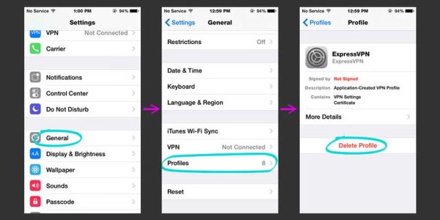 How to reinstall your ExpressVPN for iOS profile