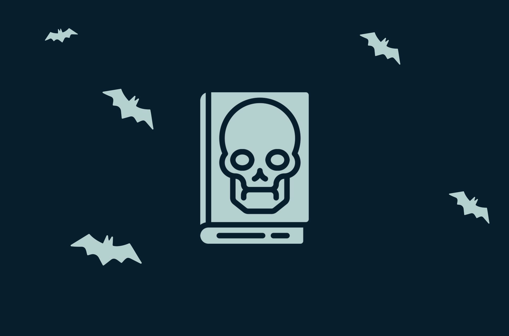 Book with skull on the cover.