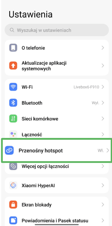 Android Connections menu highlighting Mobile Hotspot and Tethering.