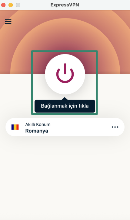 Connecting to ExpressVPN on macOS.