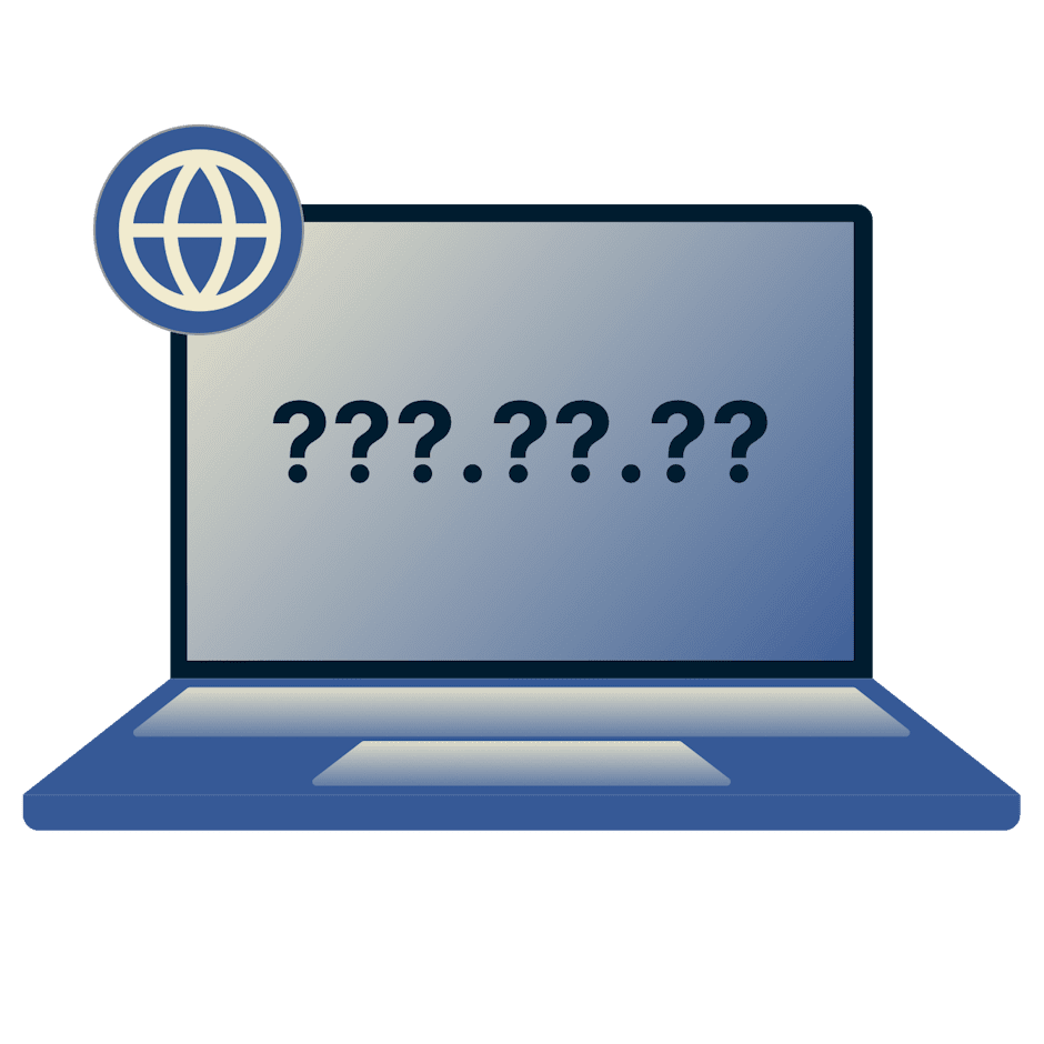 Laptop-skjermer som viser før og etter prosessen med å endre en brukers IP-adresse.