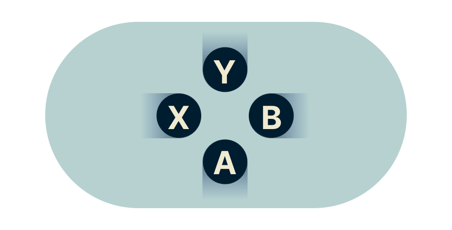 Videójáték gombok.