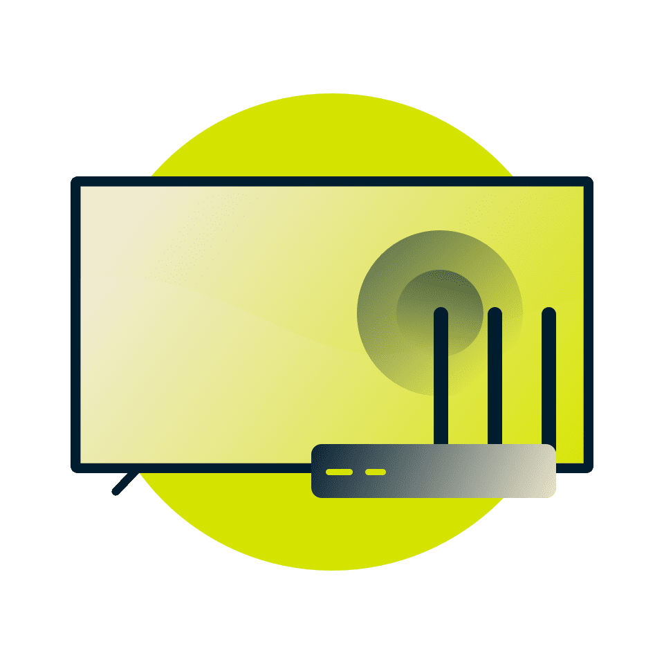توصيل التلفزيون الذكي بجهاز التوجيه المتصل بشبكة VPN.