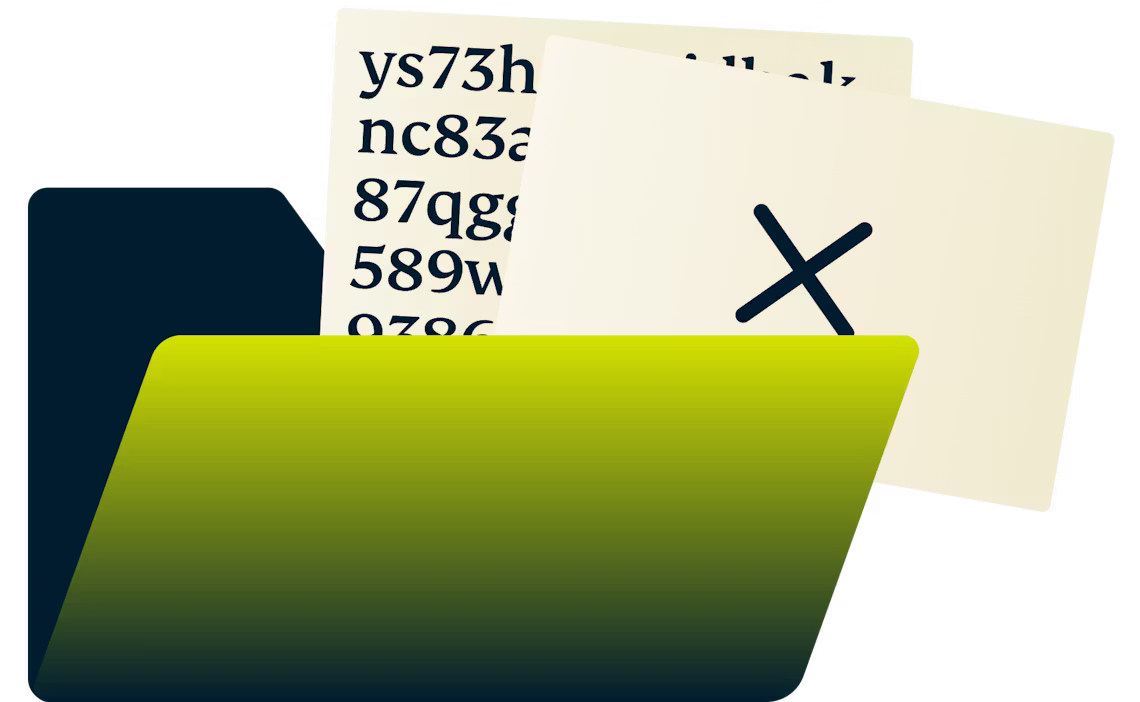 Sikrede filer i en mappe.