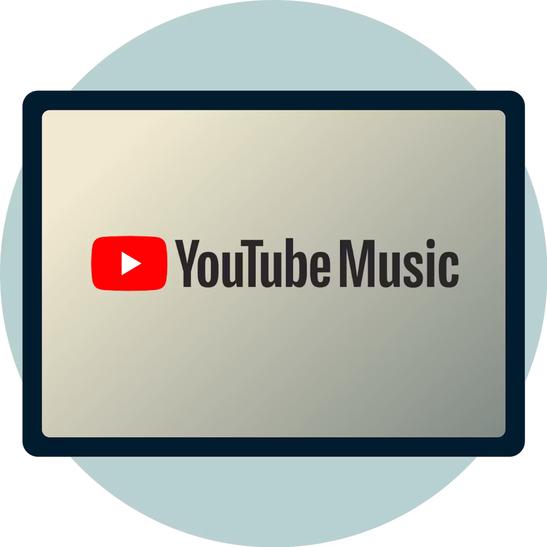 YouTube Musicのロゴが表示されています。