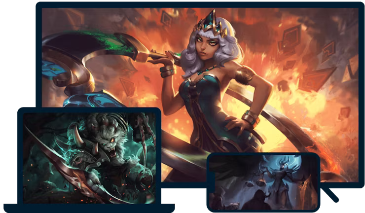 League of Legends на разных устройствах.