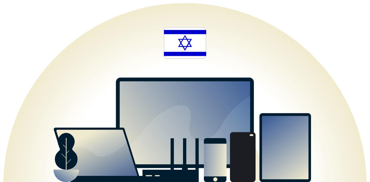 VPN pour Israël protégeant une variété d'appareils.